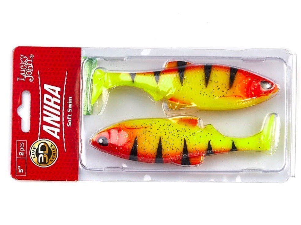 Силиконовая приманка Lucky John Anira Soft Swim 5.0in 127 мм 2 шт A04 3D Series  140414-A04 — крупный план
	                                    2