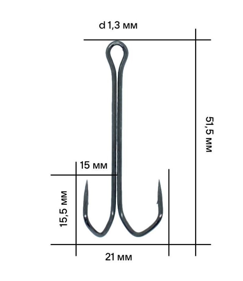 Крючок Двойной UF Studio Double Hook Long №1/0 10 шт    Dh#1/0pack — крупный план
	                                    2