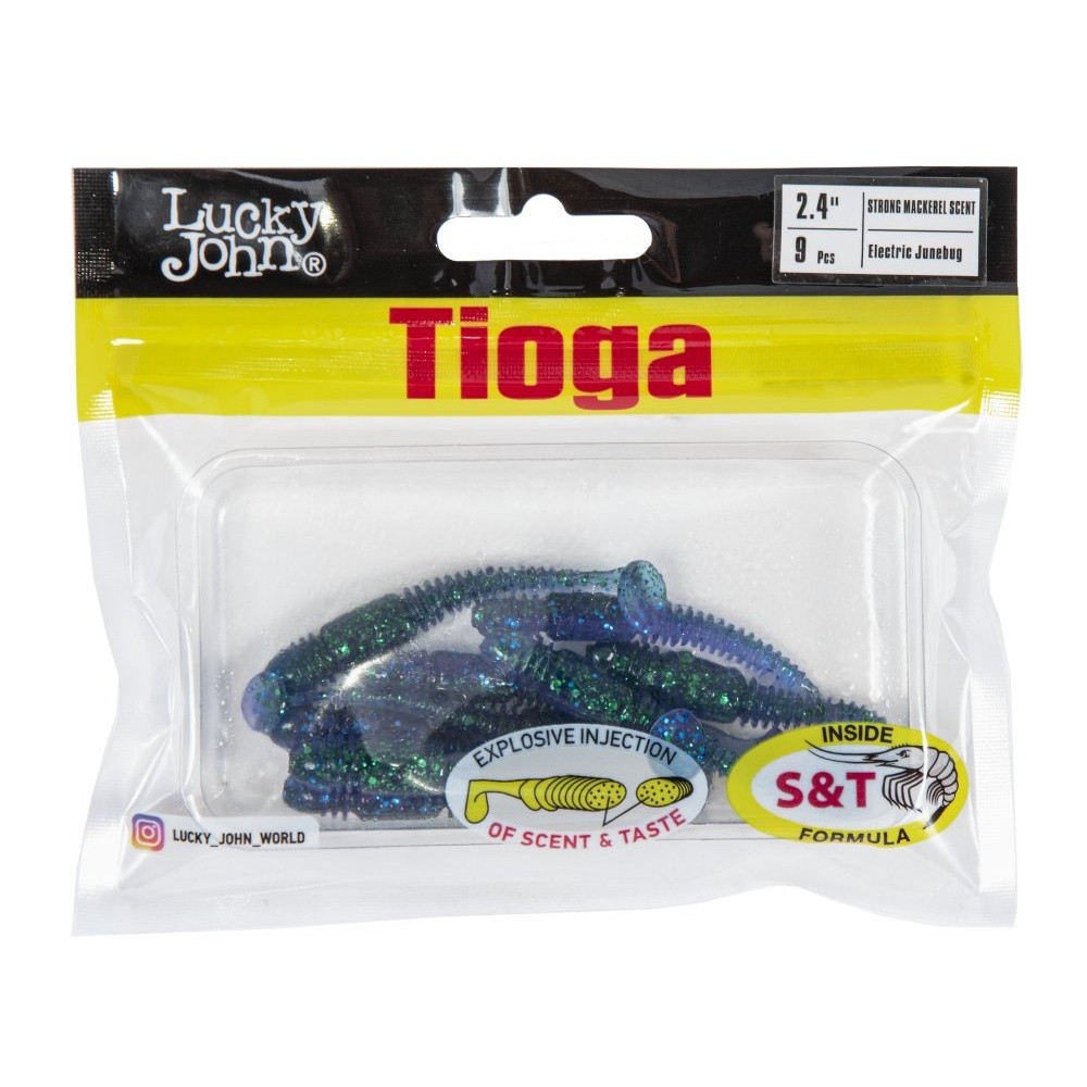 Силиконовая приманка Lucky John Tioga 2.4in 62 мм 9 шт Z13 Pro Series  140119-Z13 — крупный план
	                                    2