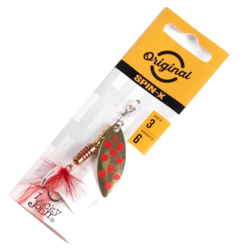 Вращающаяся Блесна Lucky John Spin-X Long №3 6 гр GR   LJSL03-GR — крупный план
	                                    3