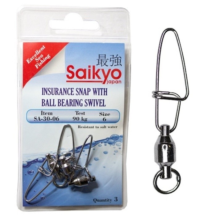 Вертлюг с застежкой Saikyo SA-30 №7 3 шт    SA-30-07 — характеристики,  особенности конструкции
