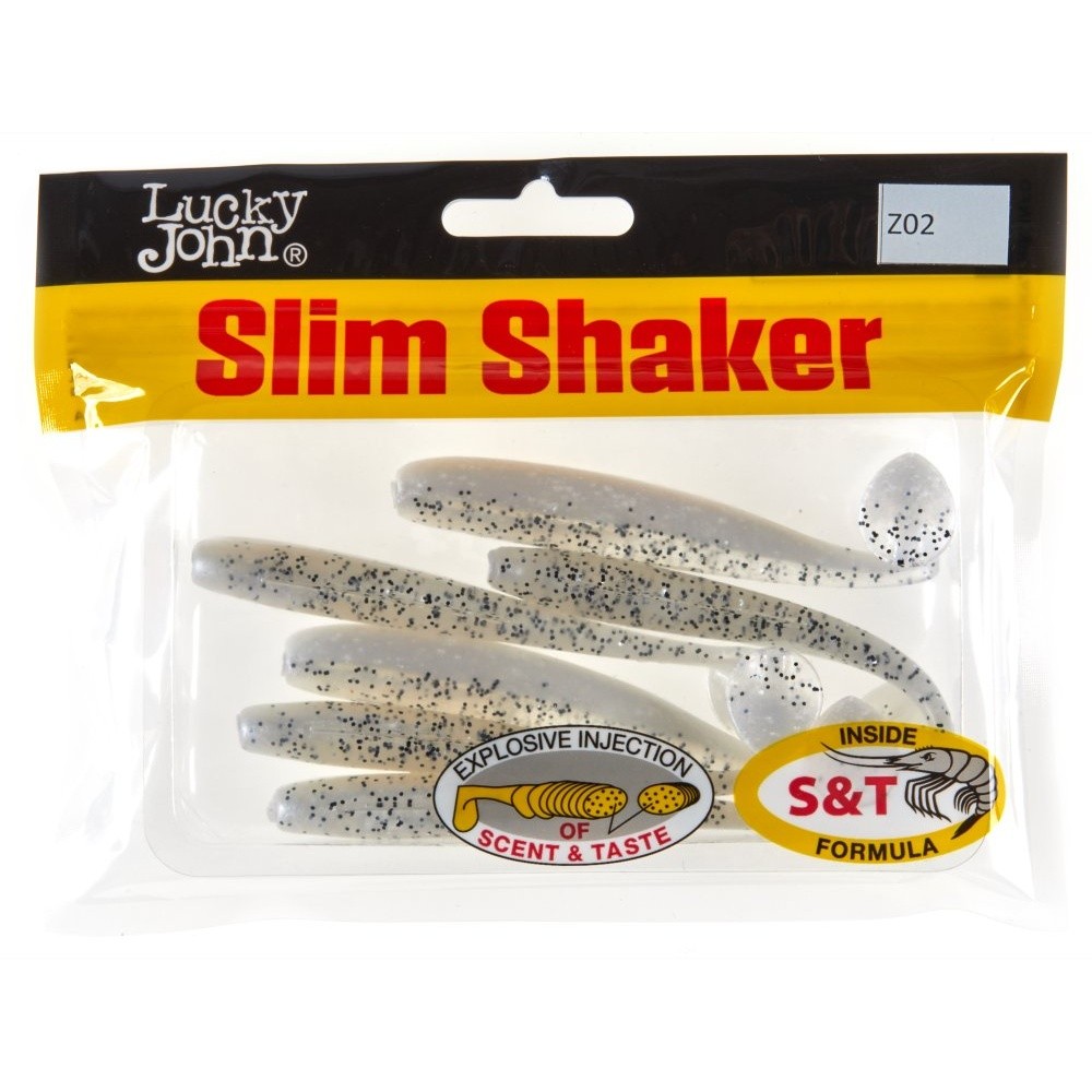 Силиконовая приманка Lucky John Slim Shaker 4in 100 мм 6 шт Z02 Pro Series  140183-Z02 — крупный план
	                                    2