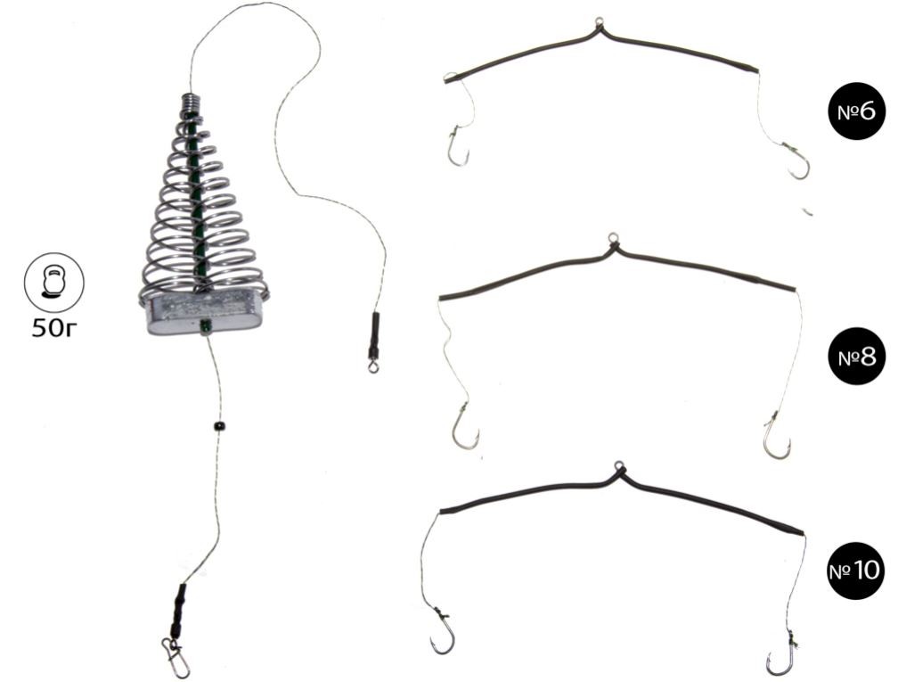 Кормушка Feeder Concept Duble  Набор №2 70 гр   донный монтаж  9939-002N — крупный план
	                                    1