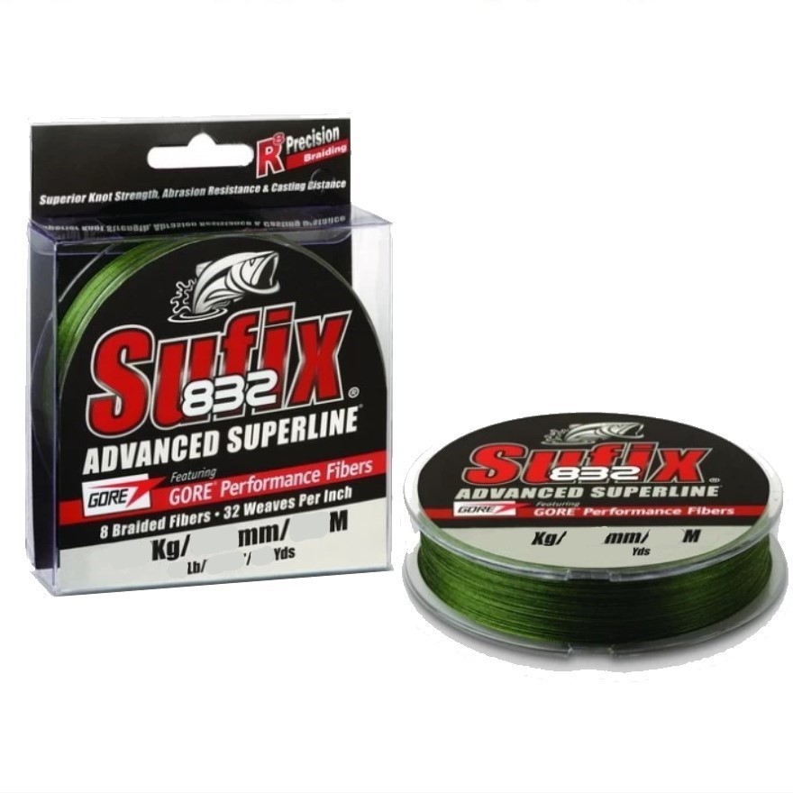 Плетеный шнур Sufix 832 Advanced Superline 120 м  PE # 0,6 Зеленая 0,13 мм   DS1CF016b3DS71 — характеристики,
	                                    особенности конструкции