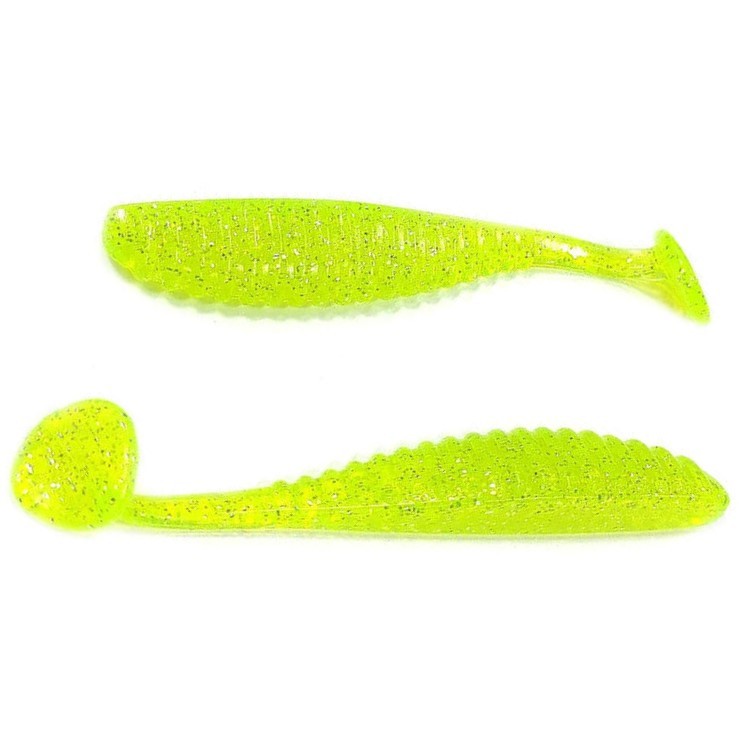 Силиконовая приманка Reins S Cape Shad 3.5 89 мм 6 шт 431-Chart Silver Glitter   SCS3.5-431 — характеристики,  особенности конструкции