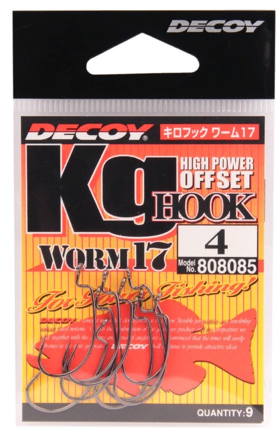 Крючок Офсетный Decoy Kg Hook Worm 17 №4 9 шт — крупный план
	                                    1