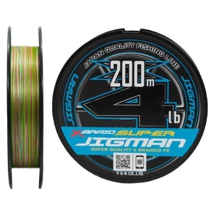 Плетеный шнур YGK X-Braid Super Jigman X4 200 м  PE # 3 5Color 0,285 мм — характеристики,
	                                    особенности конструкции