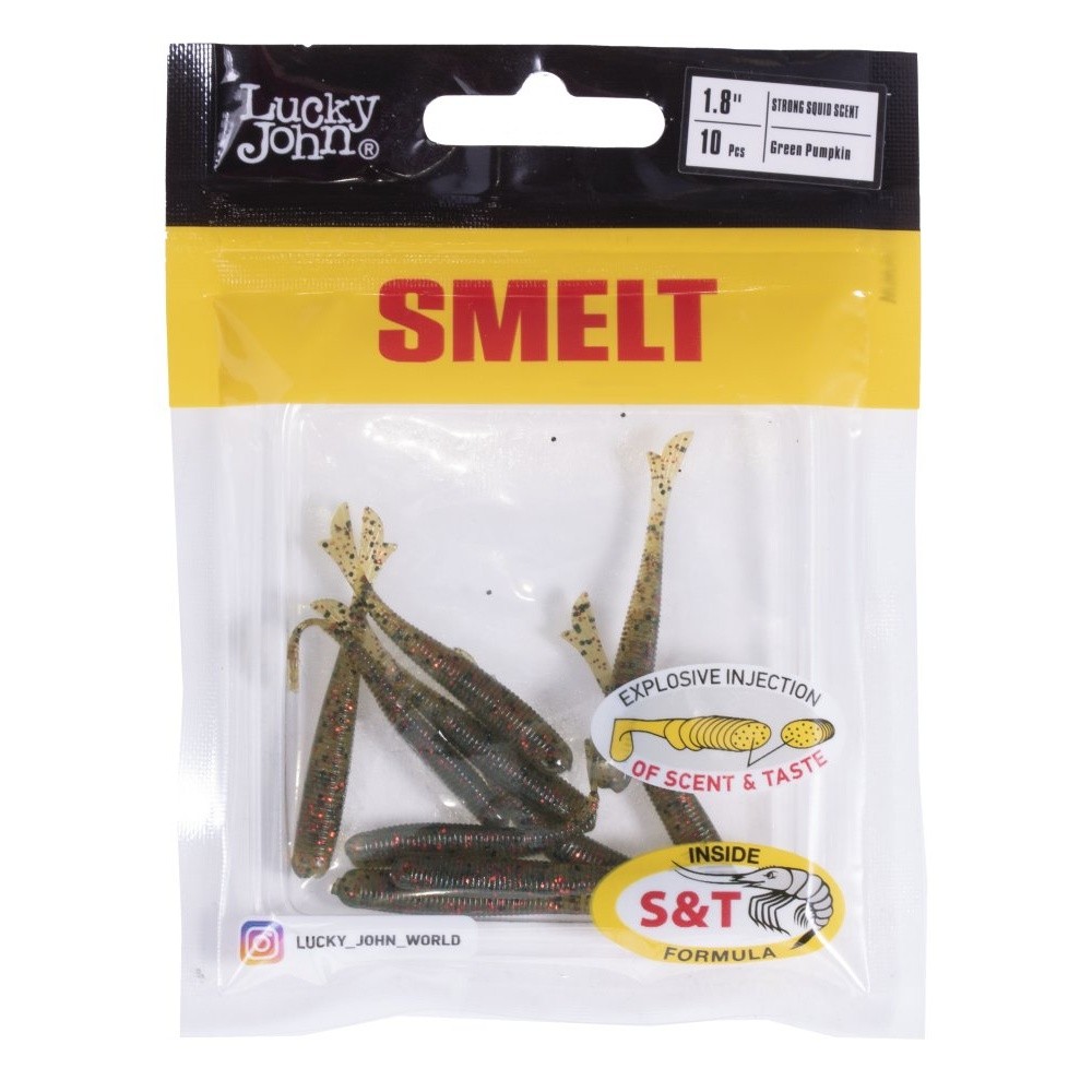 Силиконовая приманка Lucky John Smelt 1.8in 46 мм 10 шт PA03 Pro Series  140226-PA03 — крупный план
	                                    2
