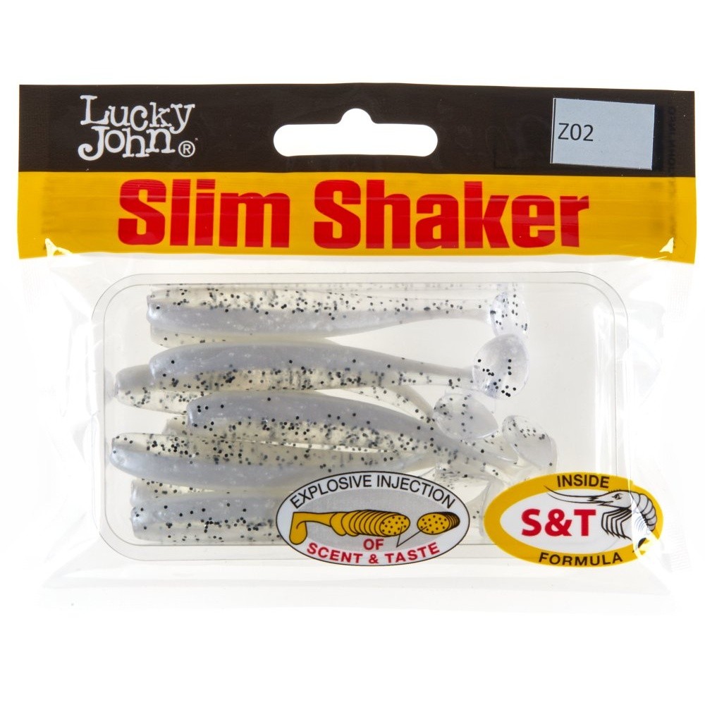 Силиконовая приманка Lucky John Slim Shaker 3in 76 мм 9 шт Z02 Pro Series  140182-Z02 — крупный план
	                                    2