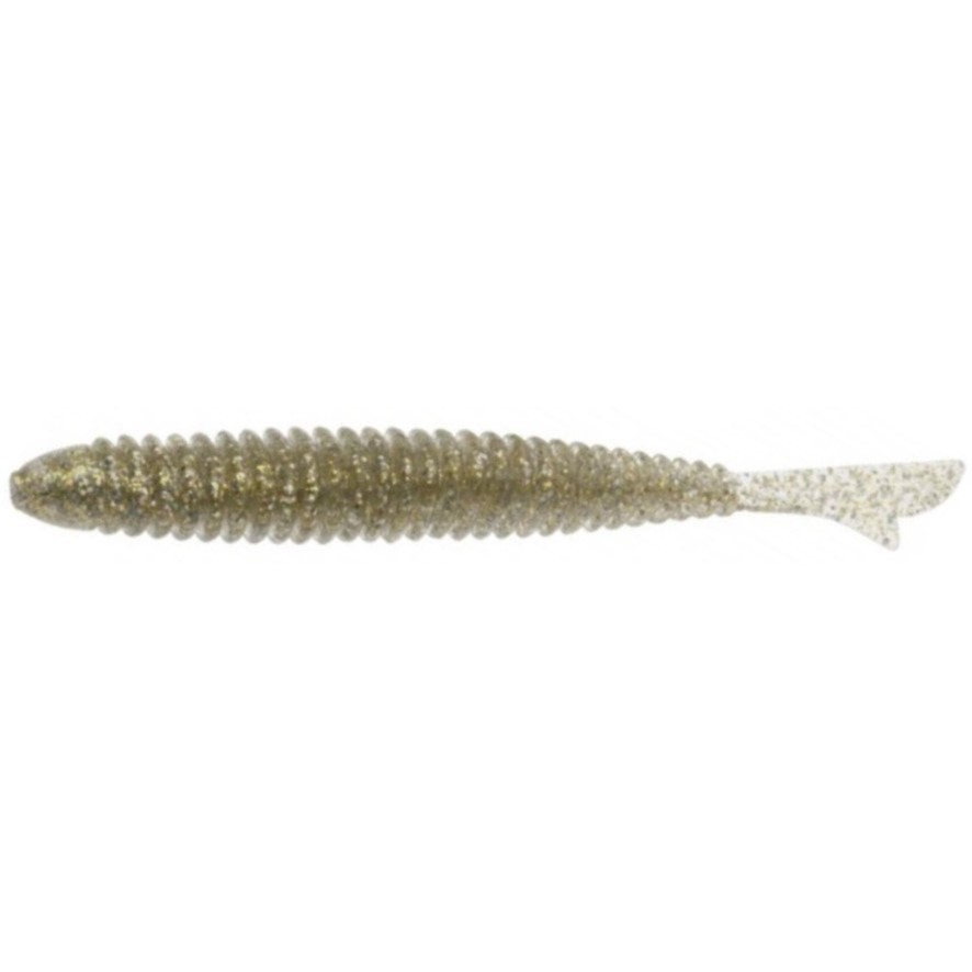Силиконовая приманка Bait Breath U30 Fish Tail Ringer 3.5 89 мм 7 шт S855 Champagne Gold — характеристики,  особенности конструкции