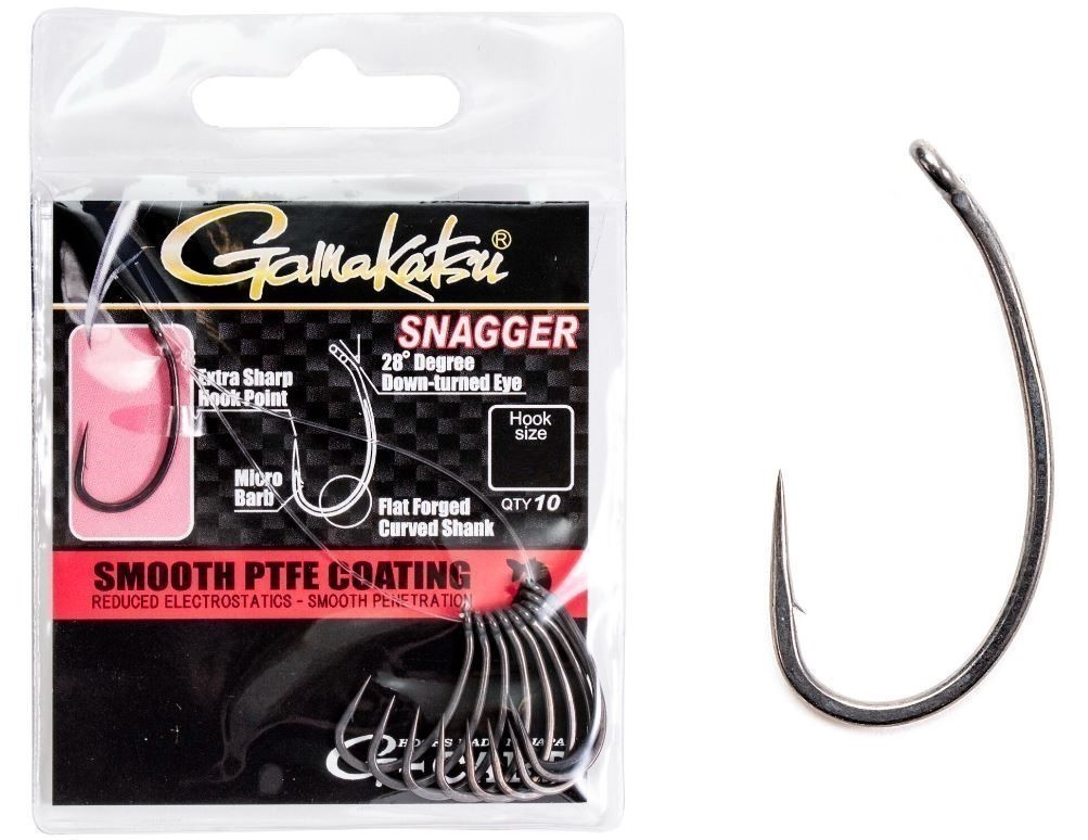 Крючок Одинарный Gamakatsu G-Carp Snagger Hooks №4 10 шт    185035-004 — крупный план
	                                    1