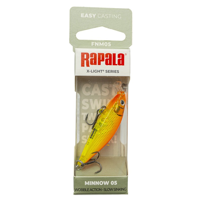 Воблер Rapala X-Light Minnow 05 GFR 4 гр   FNM05-GFR — крупный план
	                                    1
