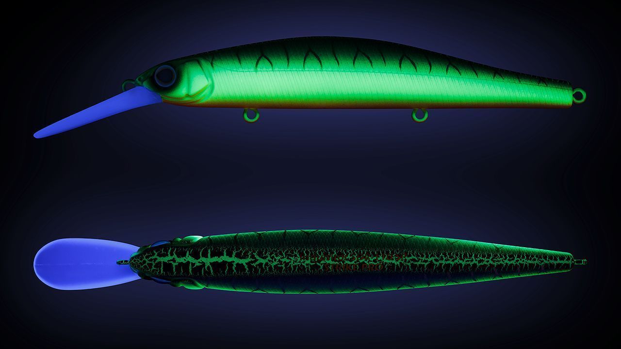 Воблер Strike Pro Inquisitor MDR 110SP A223S-RP Pearl Mat Tiger 17,3 гр UV  EG-193BXL-SP#A223S-RP — крупный план
	                                    1