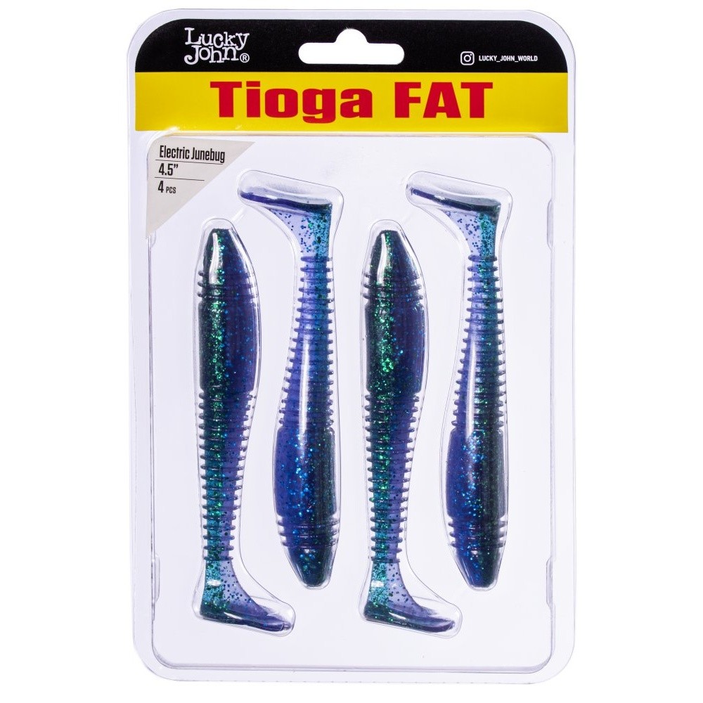 Силиконовая приманка Lucky John Tioga Fat 4.5in 114 мм 4 шт Z13 Pro Series  140147-Z13 — крупный план
	                                    1