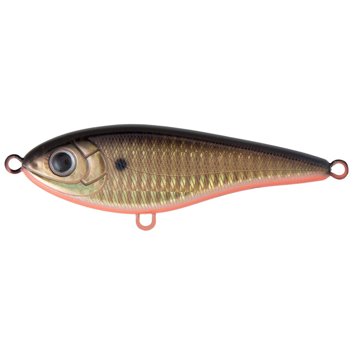 Воблер Strike Pro Tiny Buster 613-713 Black Back Smoked OB 10,3 гр   EG-149#613-713 — характеристики,
	                                    особенности конструкции