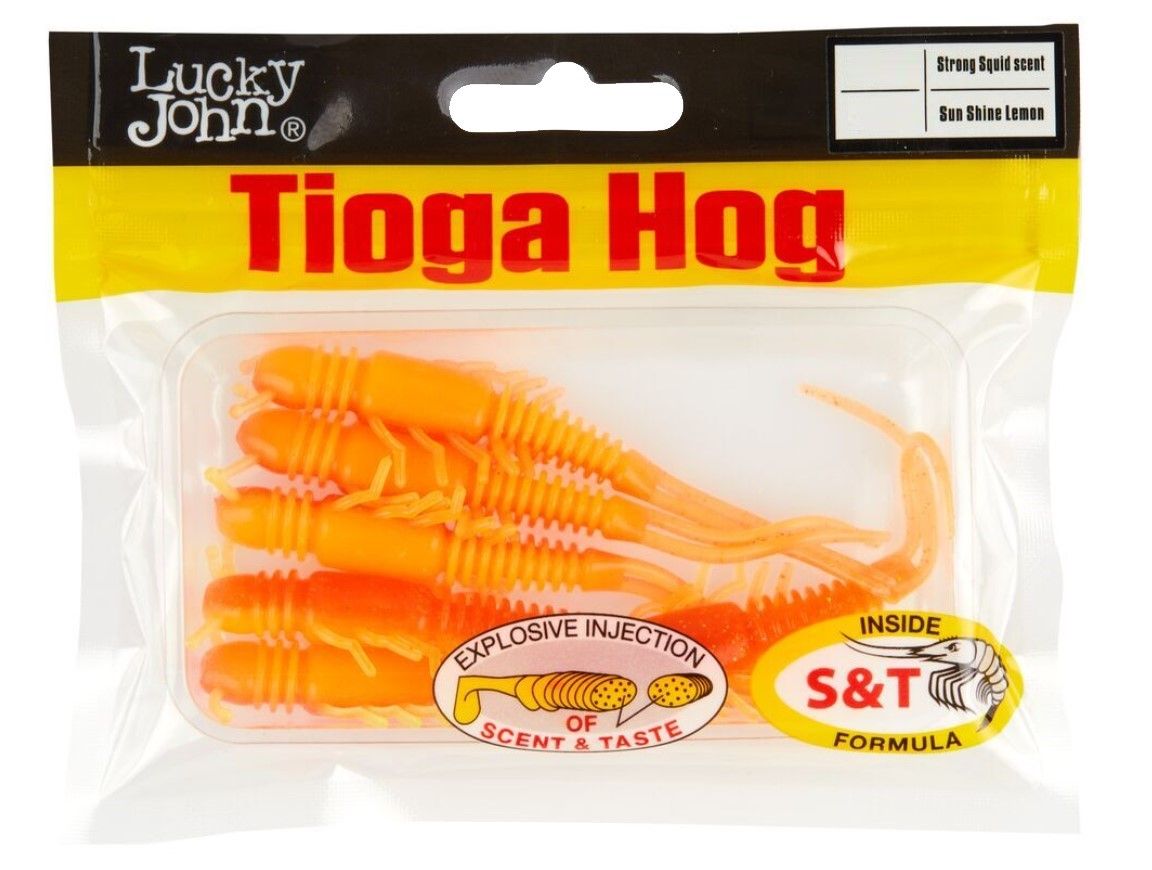 Силиконовая приманка Lucky John Tioga Hog 3.5in 89 мм 6 шт T54 Pro Series  140195-T54 — крупный план
	                                    2