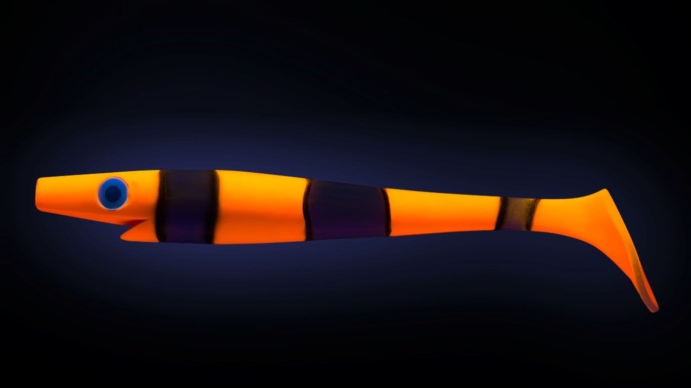 Силиконовая приманка Strike Pro Pig Shad Jr 200 мм 2 шт Clownfish   SP-172C#C130 — крупный план
	                                    2