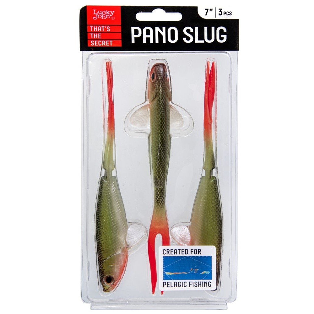 Силиконовая приманка Lucky John Pano Slug 7.0in 178 мм 3 шт Z23 3D Series  140443-Z23 — крупный план
	                                    2