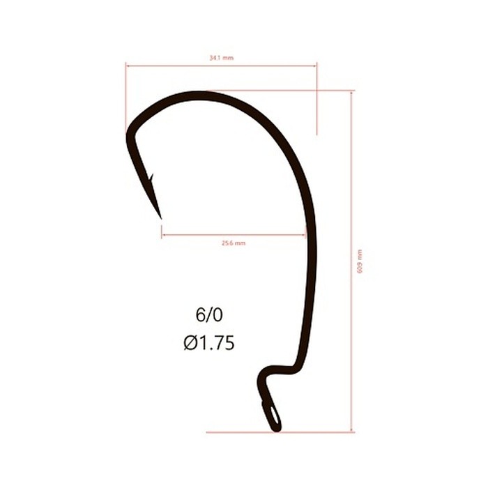 Крючок Офсетный Saikyo  BS-2317 №6/0 5 шт BN   BS-2317BN6/0-5 — крупный план
	                                    2