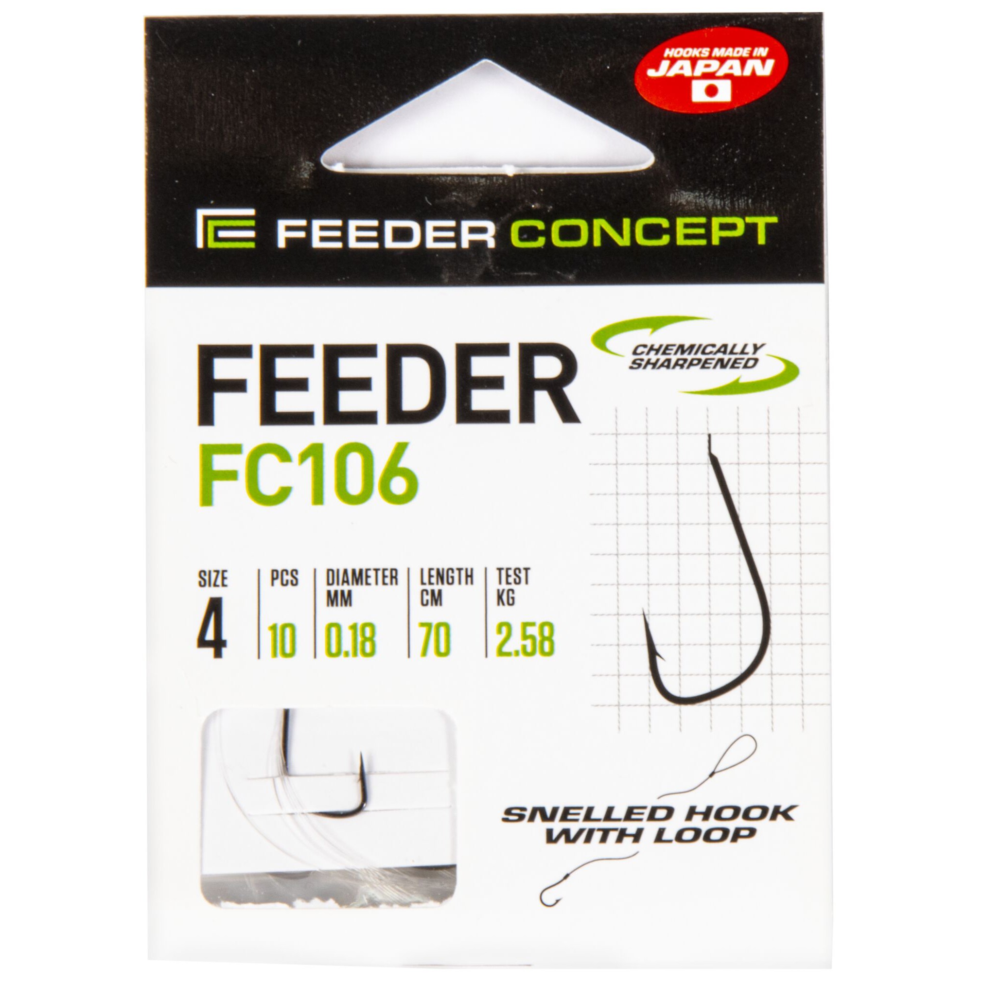 Поводок Feeder Concept Feeder FC106 70 см 2,58 кг  0,18 мм  10 шт   FC106-004-018 — крупный план
	                                    3