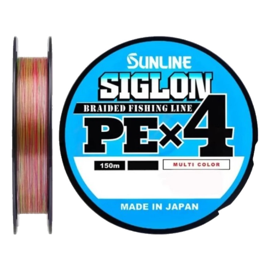 Плетеный шнур Sunline Siglon PE X4 150 м  PE # 0,6 Multicolor 5C 0,132 мм — характеристики,
	                                    особенности конструкции