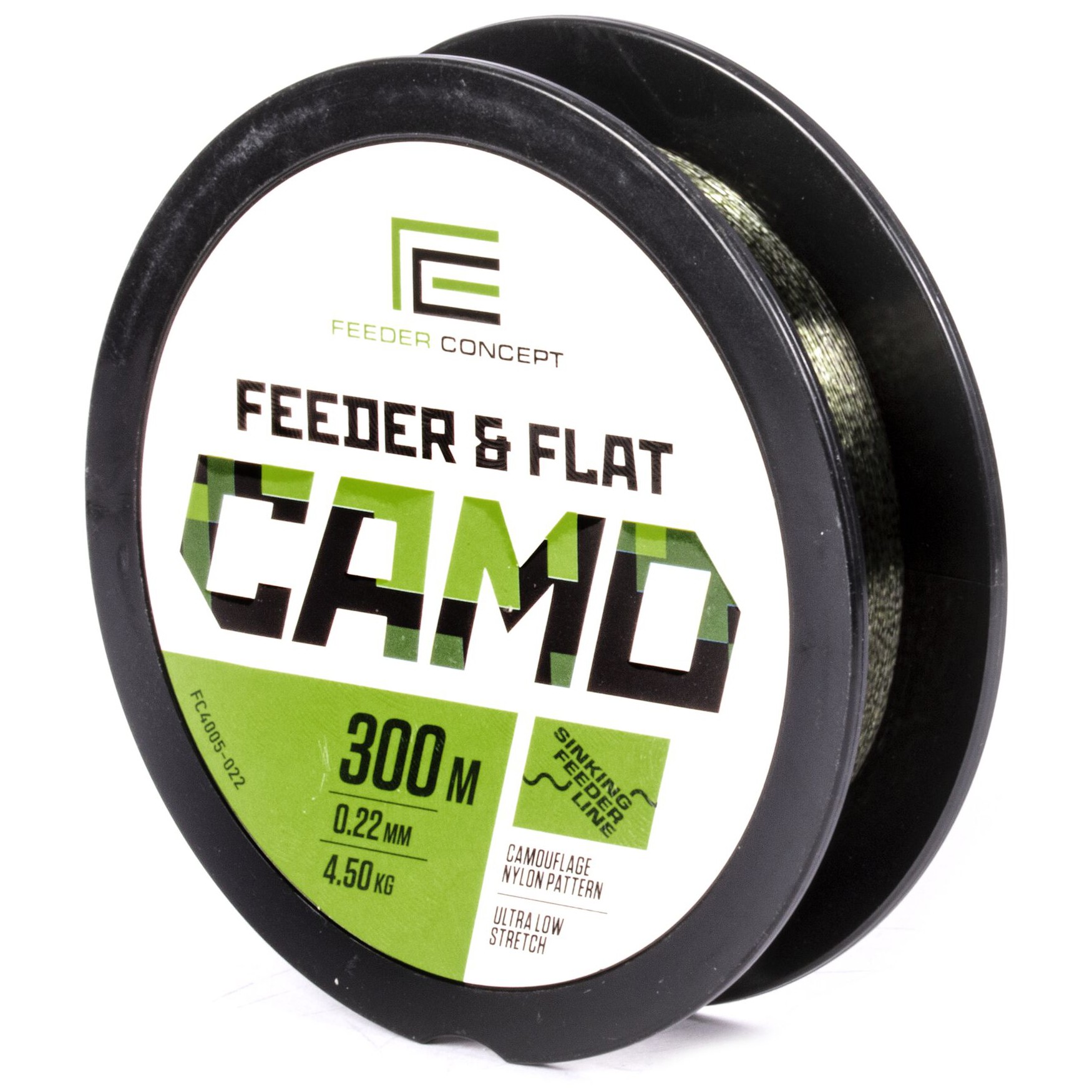 Леска монофильная Feeder Concept Feeder&Flat Camo 300 м 0,22 мм Camo   FC4005-022 — крупный план
	                                    1