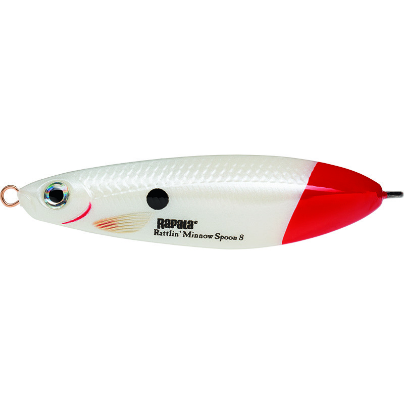 Колеблющаяся Блесна Rapala Rattlin' Minnow Spoon 08 16 гр 80 мм PWRT   RMSR08-PWRT — характеристики,  особенности конструкции