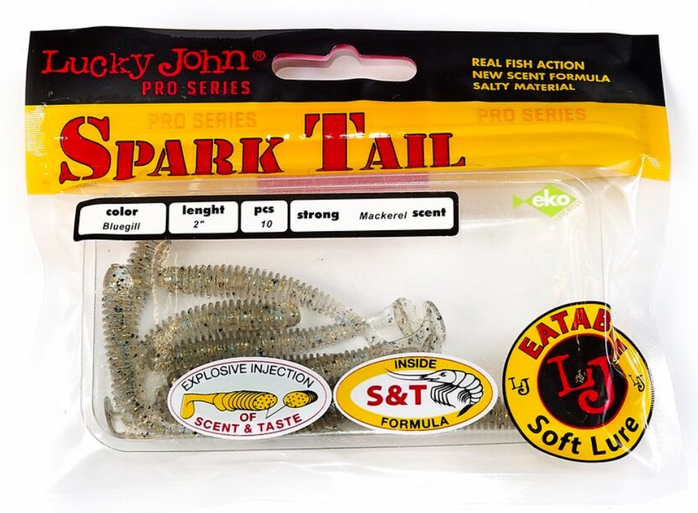 Силиконовая приманка Lucky John Spark Tail 2.0in 50 мм 5 шт S08 Pro Series  140166-S08 — крупный план
	                                    2