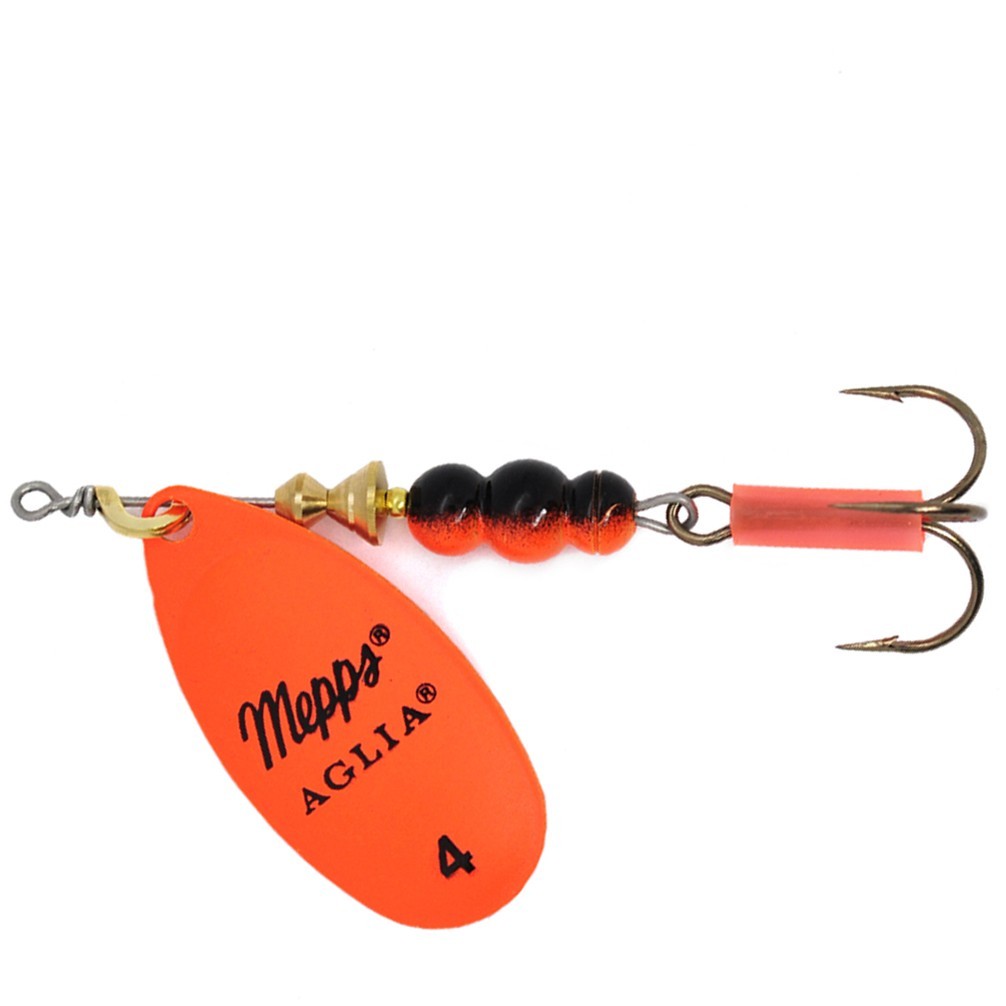 Вращающаяся Блесна Mepps Aglia Fluo №4 9 гр Orange   af-4-o — характеристики,
	                                    особенности конструкции