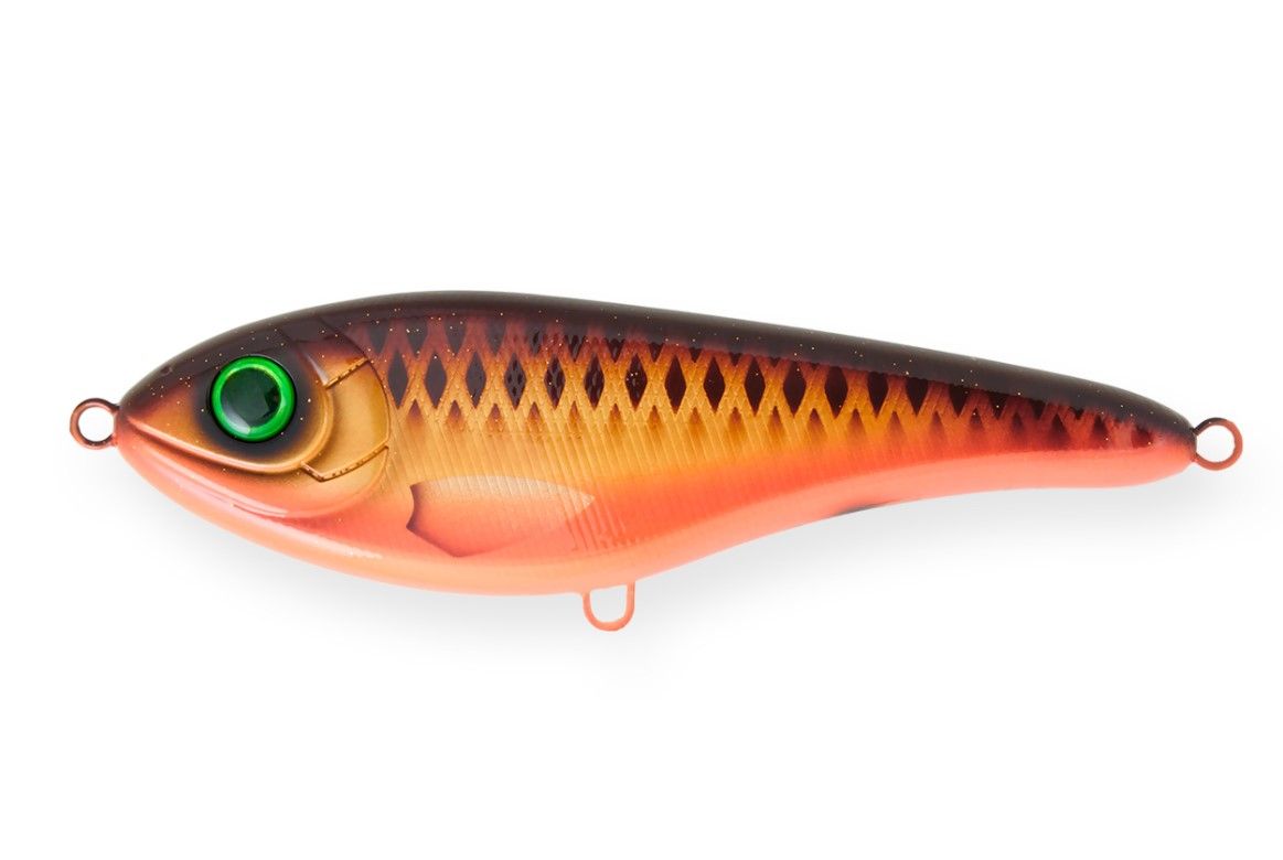 Воблер Strike Pro Buster Jerk II Shallow Runner C502F Brown Parrot, Wolf Color 37 гр   EG-049#C502F — характеристики,  особенности конструкции