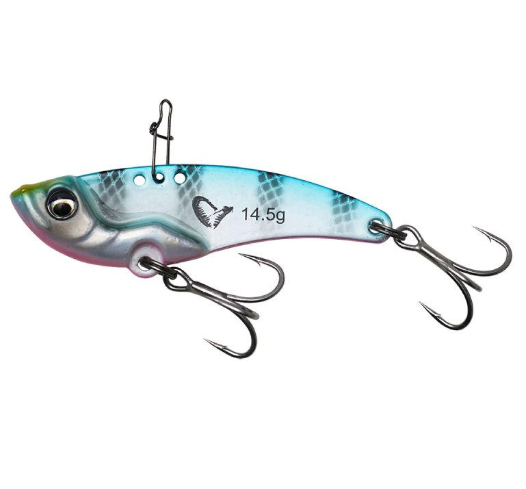 Цикада Savage Gear Vib Blade 55 14,5 гр Blue pink stripes — характеристики,
	                                    особенности конструкции