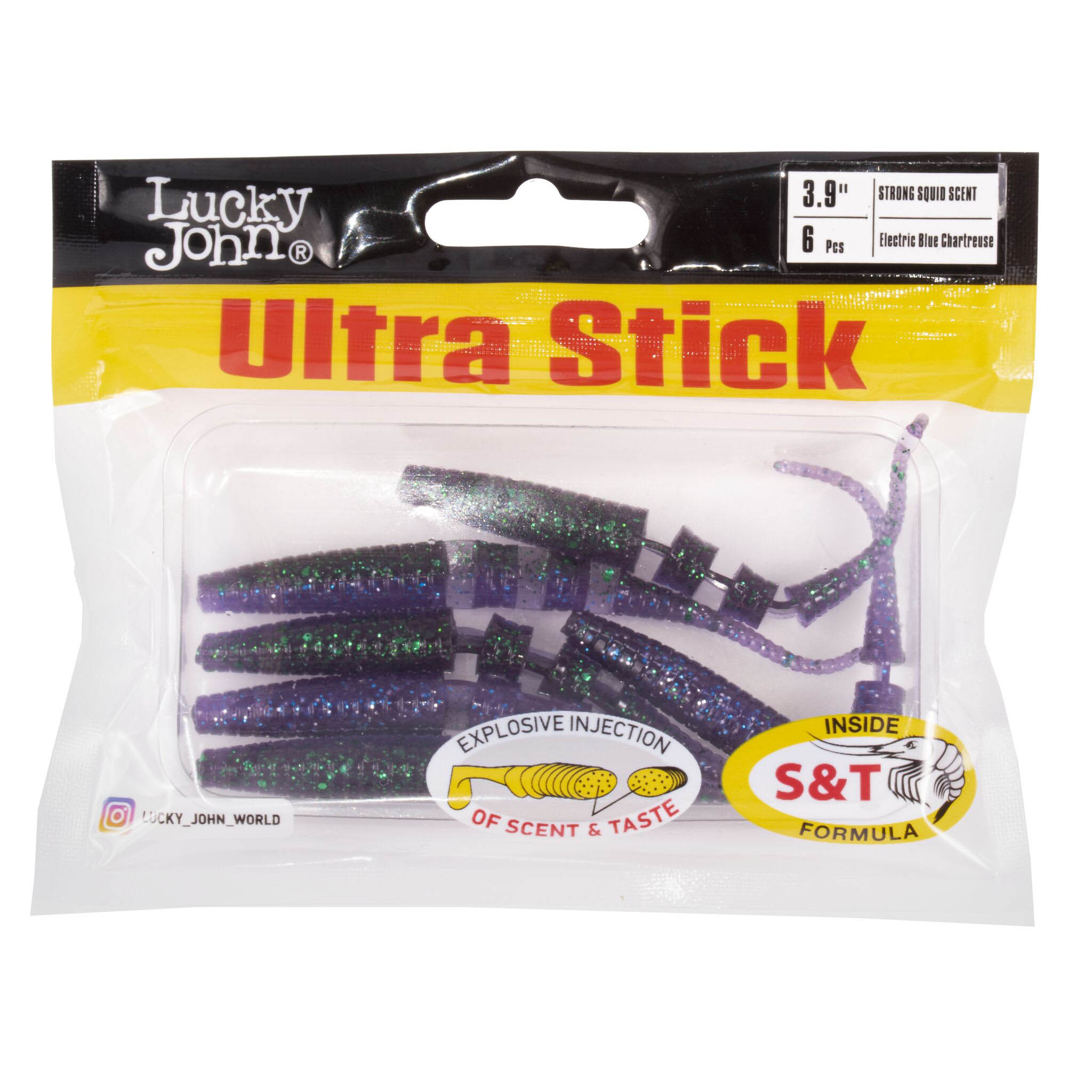 Силиконовая приманка Lucky John Ultra Stick 3,9in 100 мм 6 шт T52 Pro Series  140207-T52 — крупный план
	                                    2