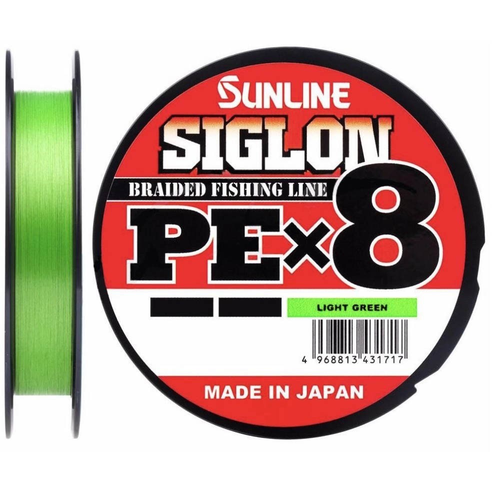 Плетеный шнур Sunline Siglon PE X8 300 м  PE # 1 Light Green 0,171 мм — характеристики,
	                                    особенности конструкции