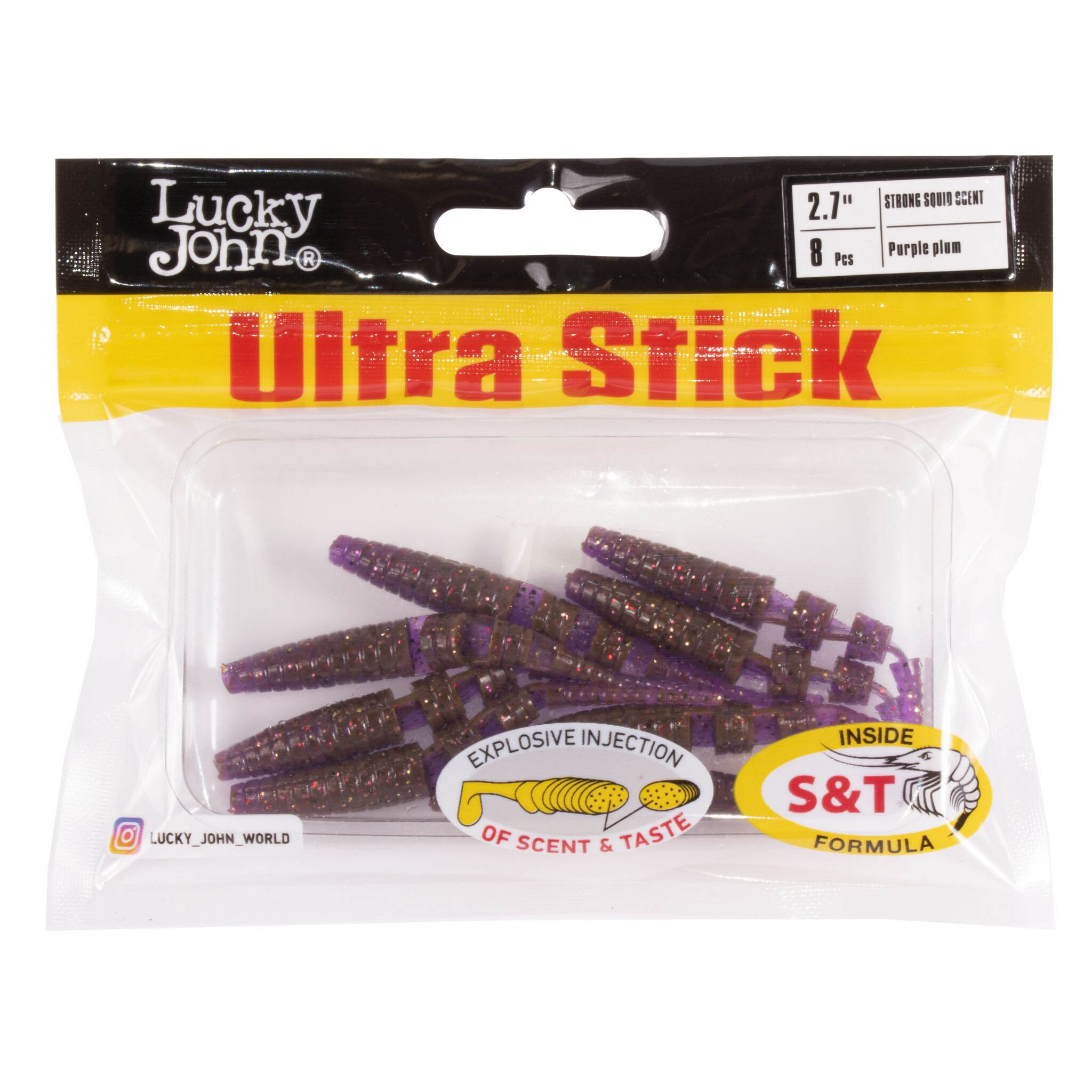 Силиконовая приманка Lucky John Ultra Stick 2,7in 68 мм 8 шт S13 Pro Series  140206-S13 — крупный план
	                                    2