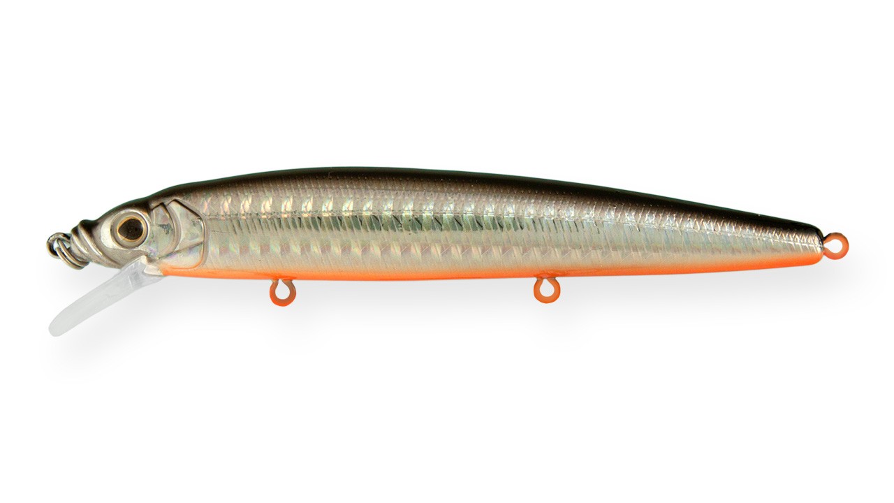 Воблер Strike Pro Alpha Minnow 115 A70-713 Black Silver OB 12,5 гр   EG-033F#A70-713 — характеристики,
	                                    особенности конструкции