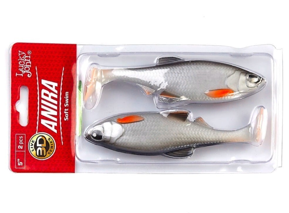 Силиконовая приманка Lucky John Anira Soft Swim 5.0in 127 мм 2 шт A05 3D Series  140414-A05 — крупный план
	                                    2