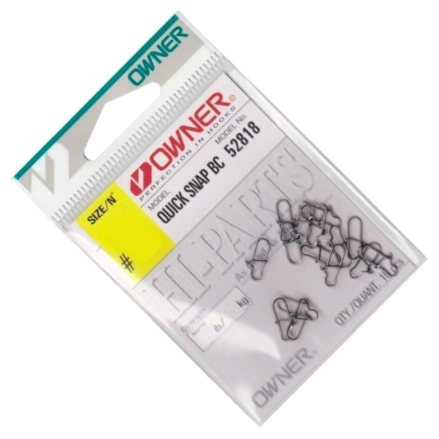 Застежка Owner 52818 Quick Snap №0 15 шт Black chrome   ow-52818BC-0 — крупный план
	                                    1
