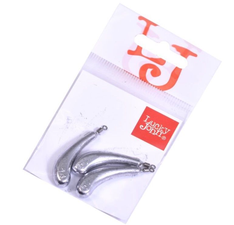 Груз Lucky John Drop Shot Banana 14 гр 3 шт    LJDB-014 — крупный план
	                                    1