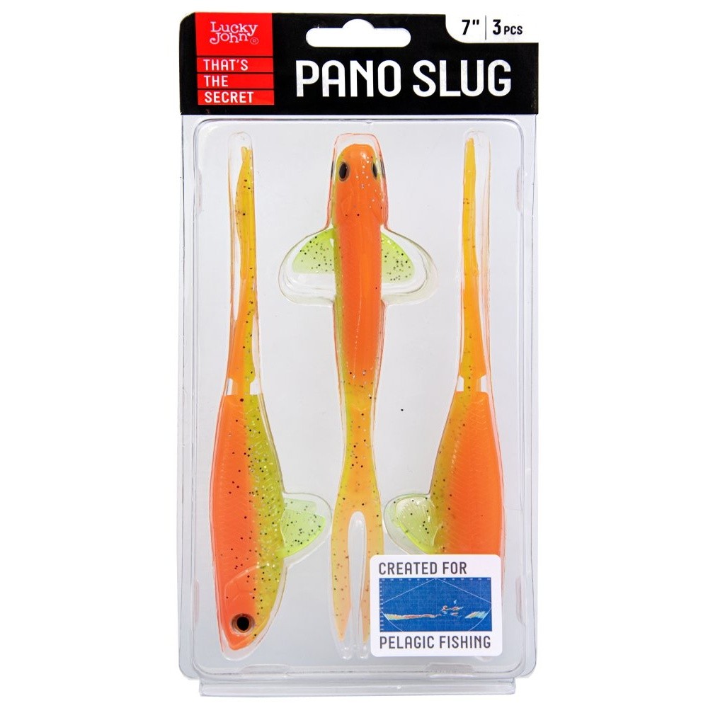 Силиконовая приманка Lucky John Pano Slug 7.0in 178 мм 3 шт Z12 3D Series  140443-Z12 — крупный план
	                                    2