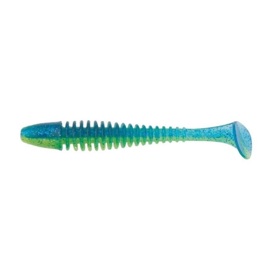 Силиконовая приманка Jig It Snoop 4 98 мм 6 шт 003 Chartreuse blue   JIS98003S — характеристики,
	                                    особенности конструкции
