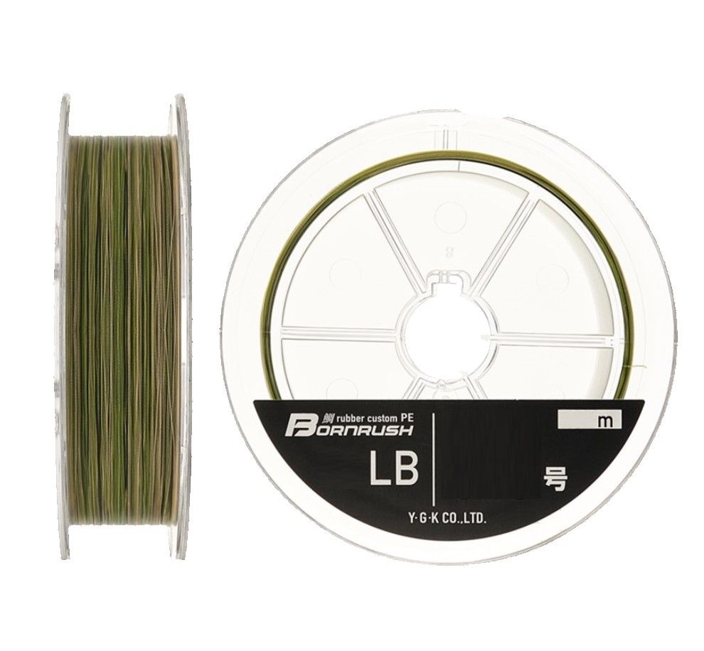 Плетеный шнур YGK Bornrush PE WX8 200 м  PE # 0,4 Multicolor 0,104 мм — характеристики,  особенности конструкции