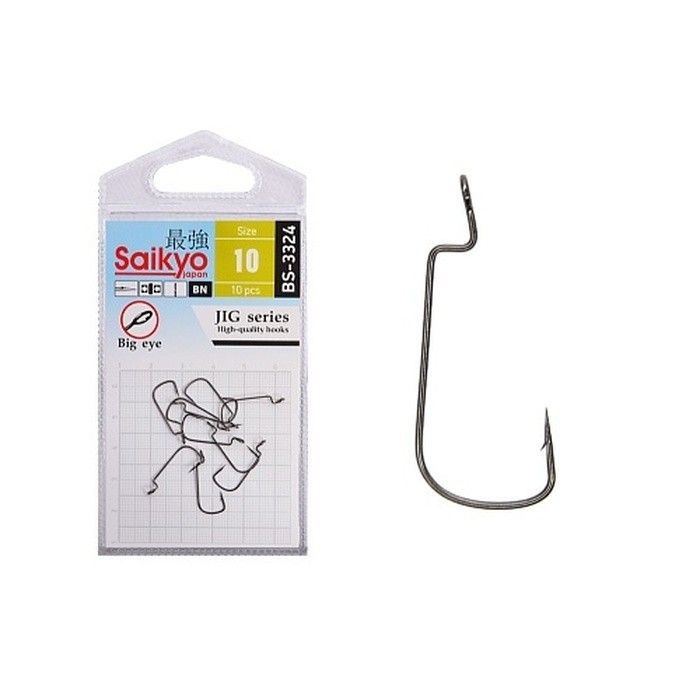 Крючок Офсетный Saikyo BS-3324 №10 10 шт BN   BS-3324BN10-10 — характеристики,  особенности конструкции