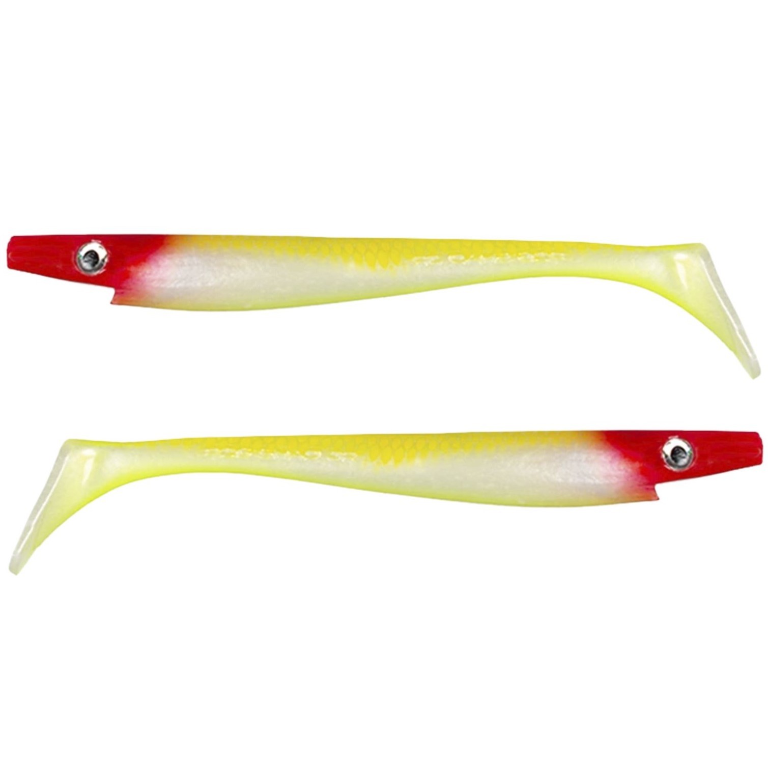 Силиконовая приманка Strike Pro Pig Shad Tournament 180 мм 2 шт Clown Glow   SP-172M#SP22 — характеристики,  особенности конструкции