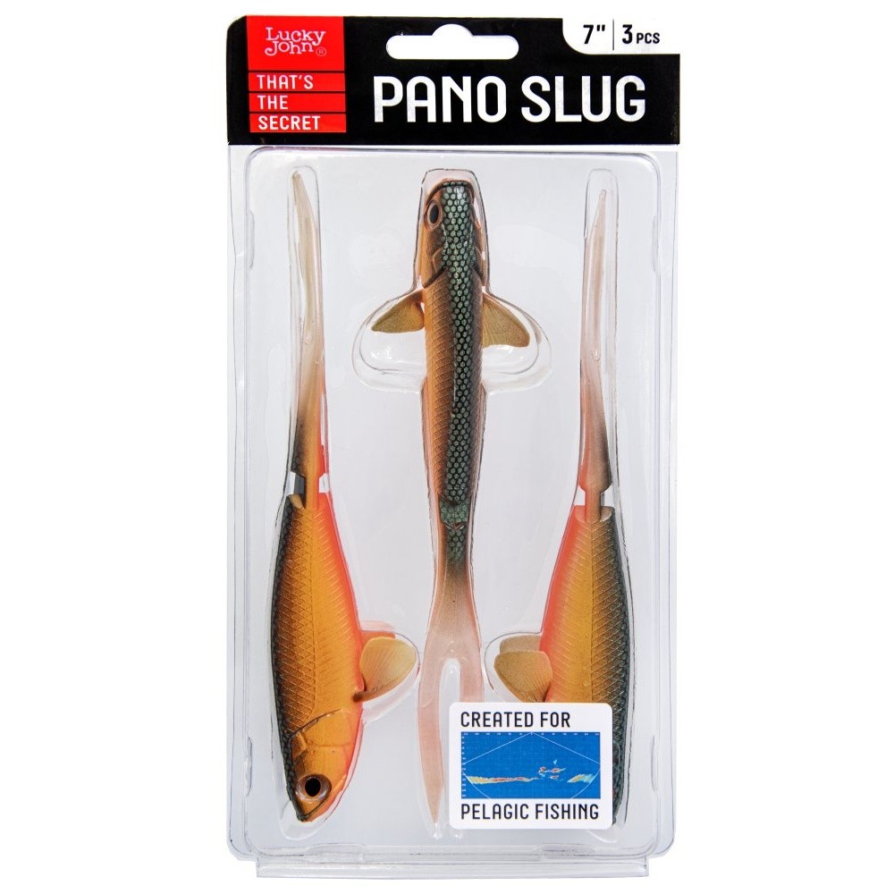 Силиконовая приманка Lucky John Pano Slug 7.0in 178 мм 3 шт Z22 3D Series  140443-Z22 — крупный план
	                                    2