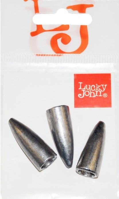 Груз Lucky John Bullet 10 гр 3 шт  Для техасской и каролинской оснастки  LJBT-010 — крупный план
	                                    1