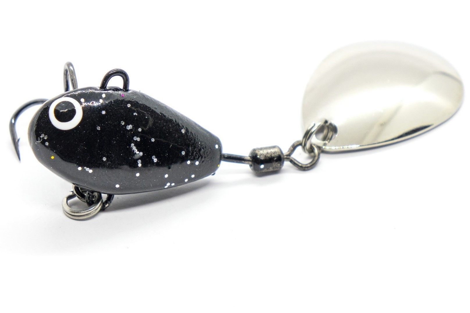 Тейл-спиннер UF Studio Hurricane 21 21 гр 65 мм Black Glitter   H21Blg — характеристики,  особенности конструкции