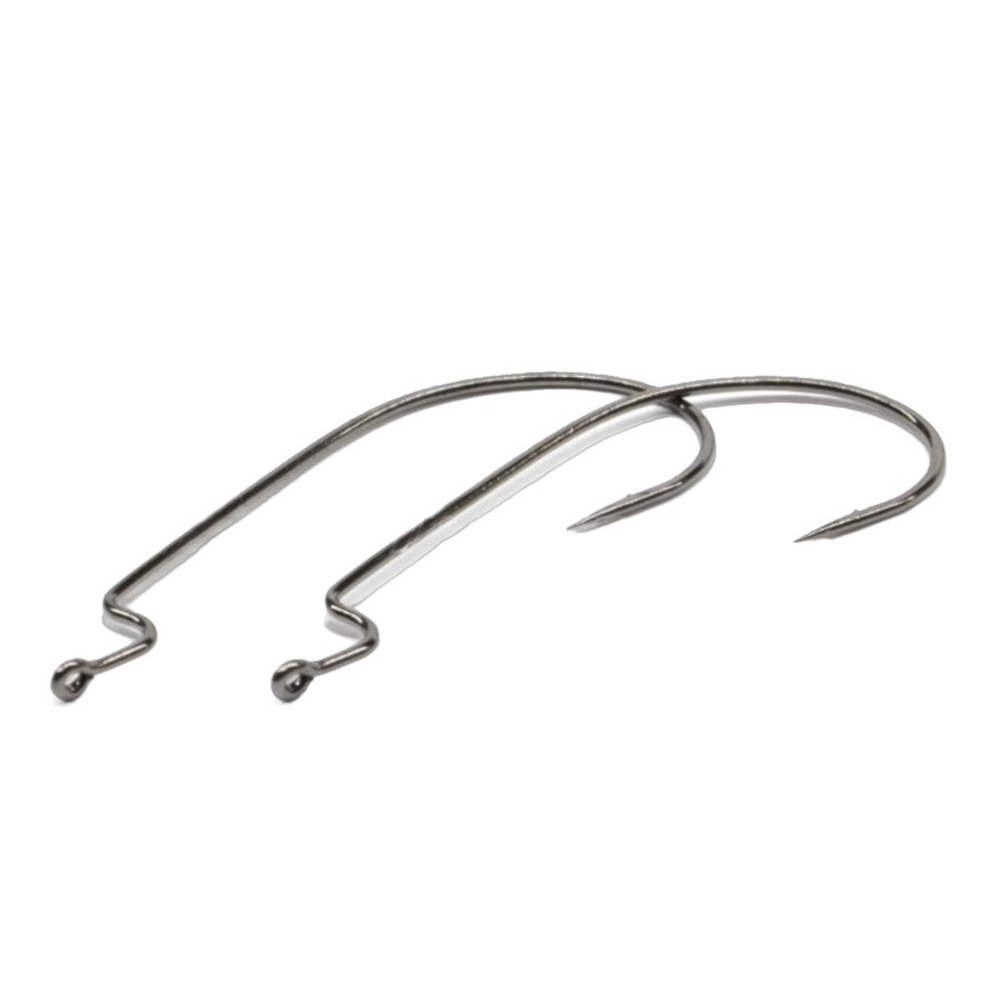 Крючок Офсетный Varivas Offset Master Light Class №1 8 шт NS Black — крупный план
	                                    1