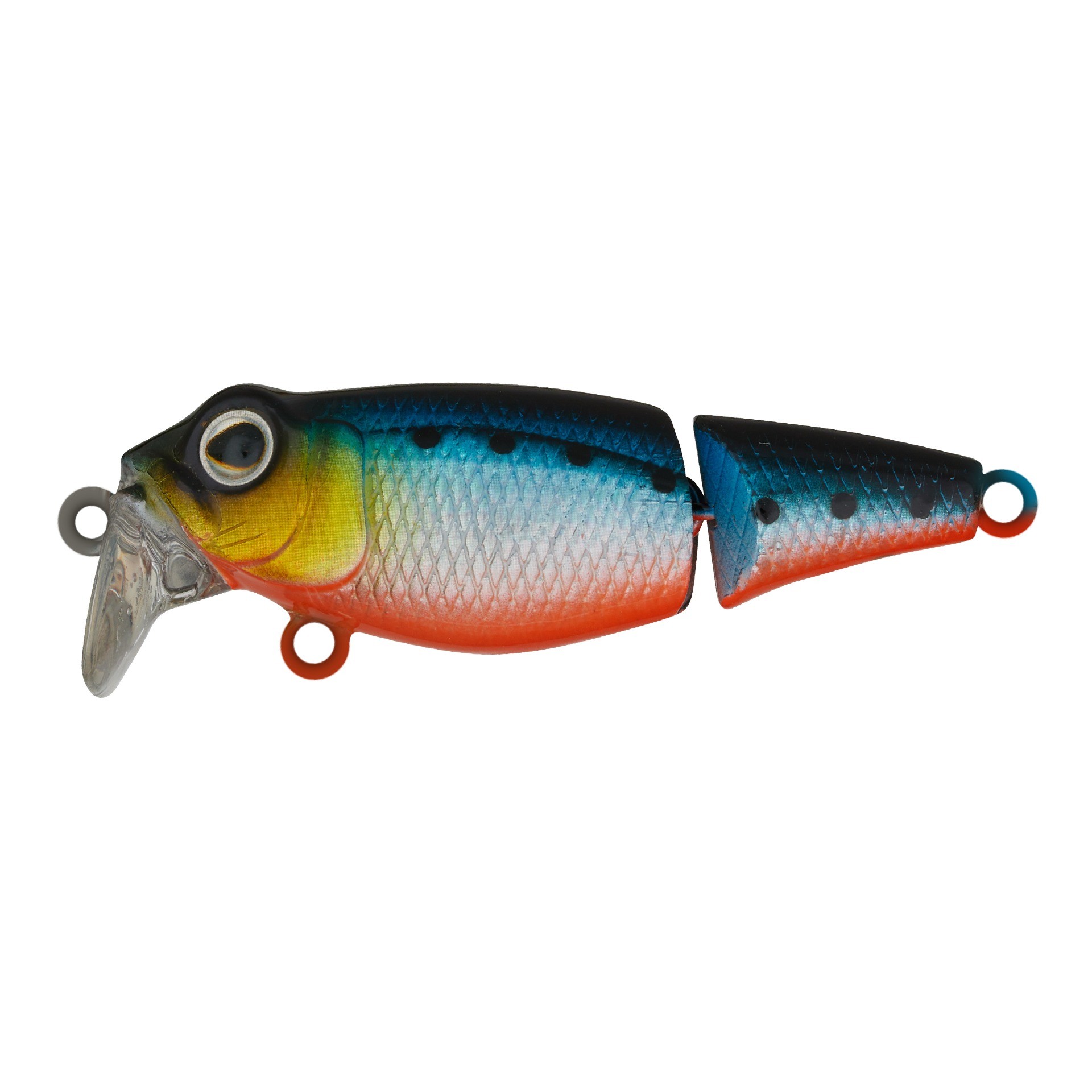 Воблер Strike Pro Pygmy Jointed 40 A234-SBO Blue Back Silver OB Fluo 3,2 гр   EG-073J#A234-SBO — характеристики,  особенности конструкции
