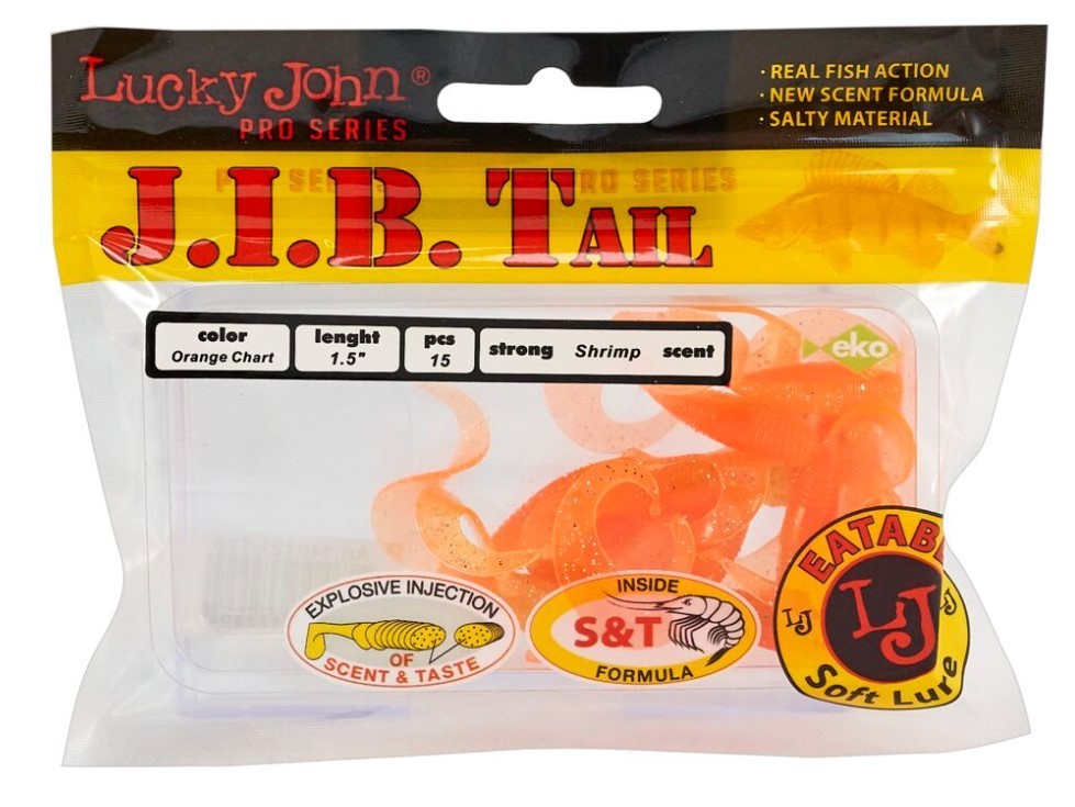 Силиконовая приманка Lucky John J.I.B Tail 1.5in 38 мм 15 шт T26 Pro Series  140121-T26 — крупный план
	                                    2