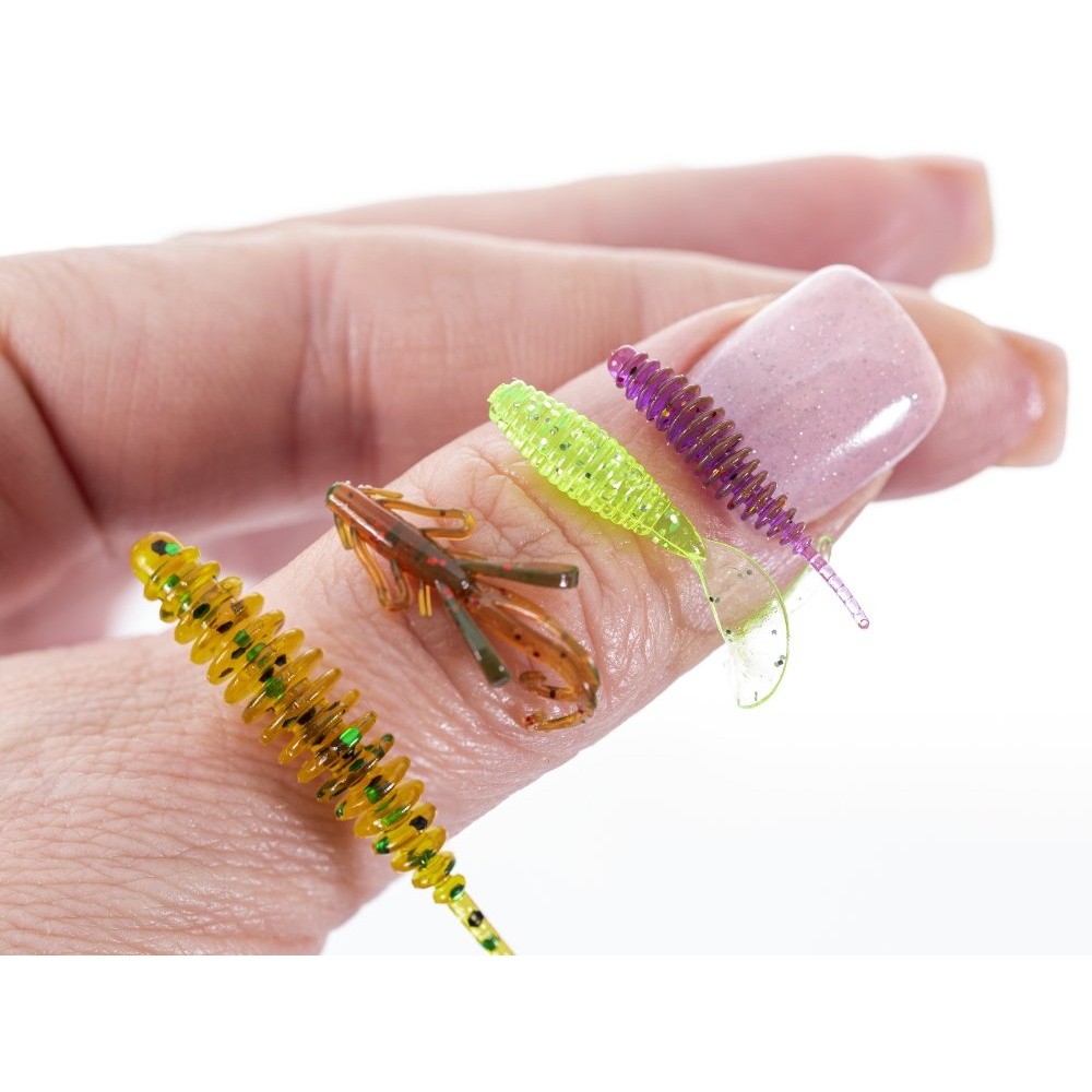 Силиконовая приманка Lucky John Perch Snack Pack 35 мм 67 шт 04 Set Pro Series  LJMG-004SET — крупный план
	                                    2
